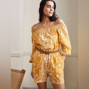 💥PRICE DROP💥 Off Shoulder Playsuit-Blue/White